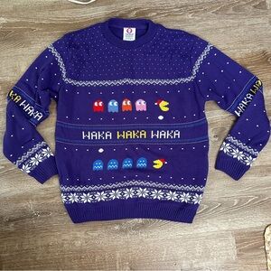 Pac-Man Themed Purple Ugly Sweater